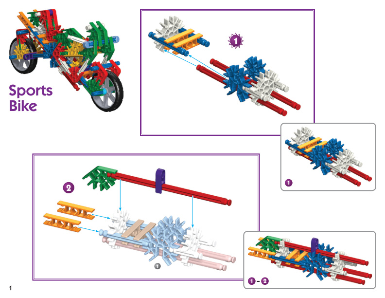 800 Value Tub Web Sports Bike 12476 | Knex.Parts