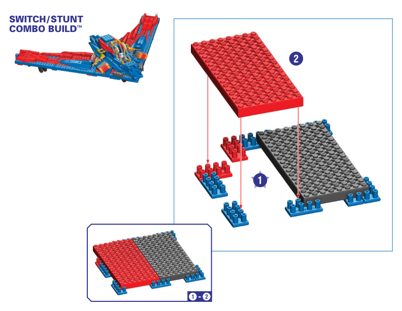 Collect and Build Air Action Switch Wing and Stunt Jet COMBO 12182 ...