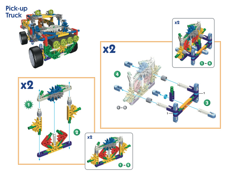 4 Wheel Drive Pick Up Truck Alt 11414 | Knex.Parts