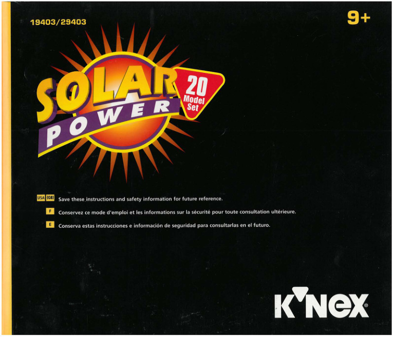 Solar Power 20 19403 | Knex.Parts