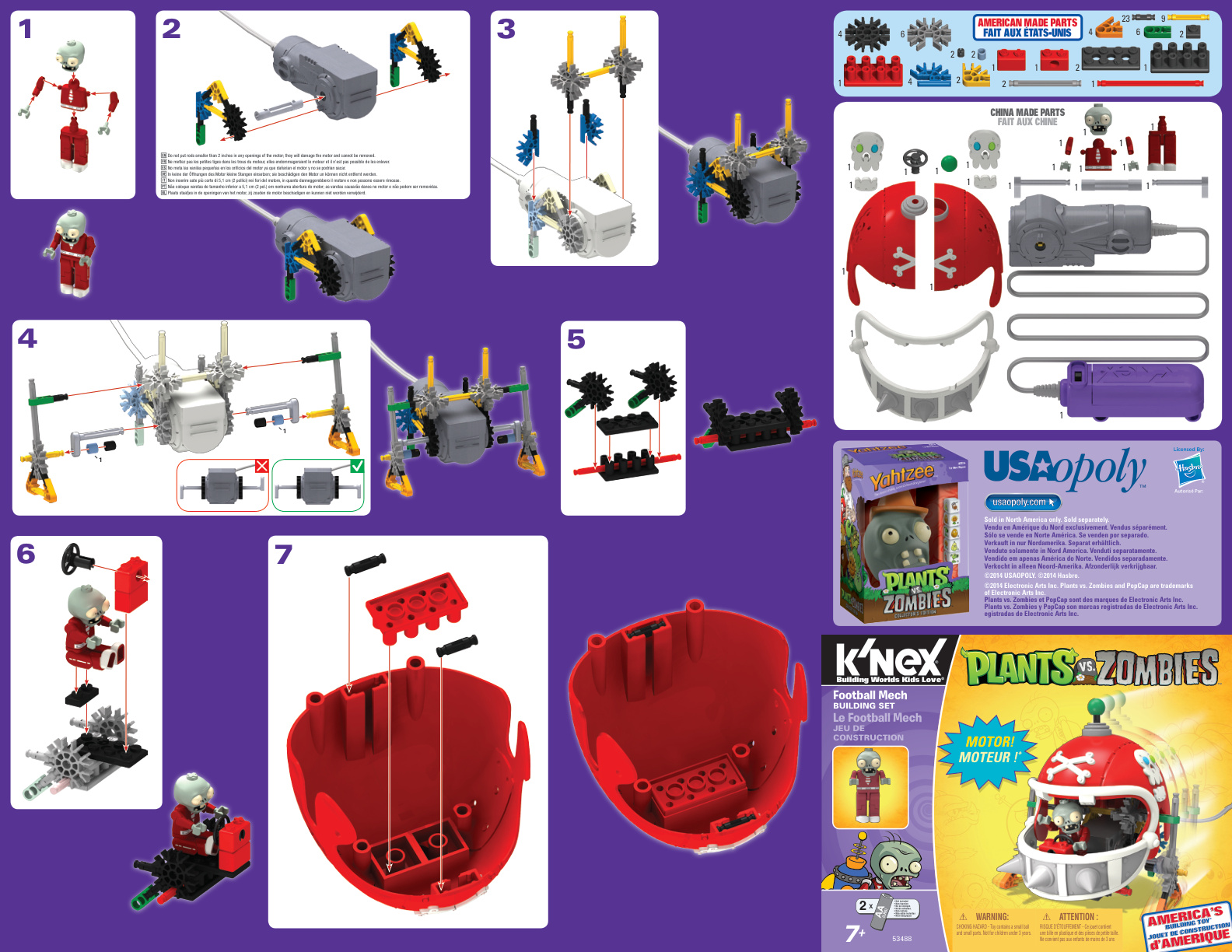 Plants vs Zombies Football Mech 53488 | Knex.Parts