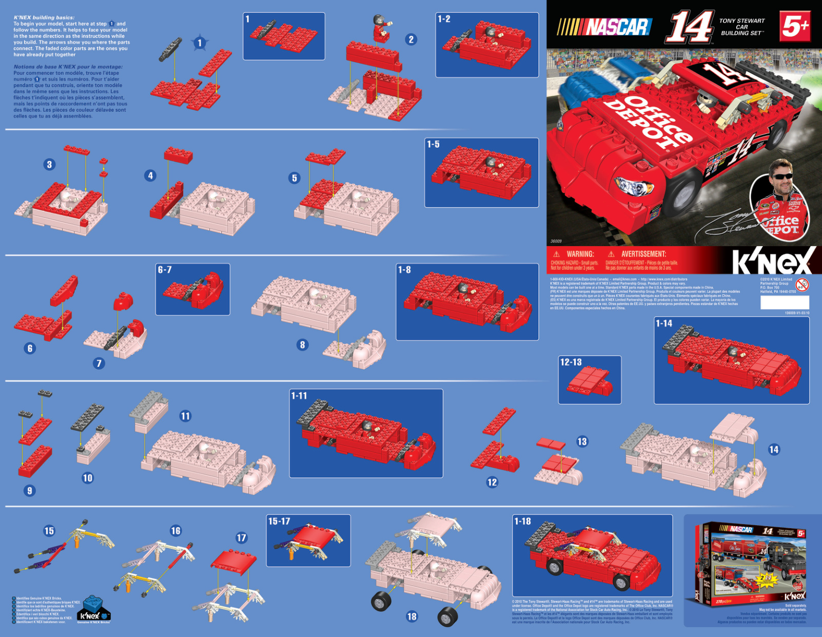 Nascar Stewart 14 Car 36009 | Knex.Parts