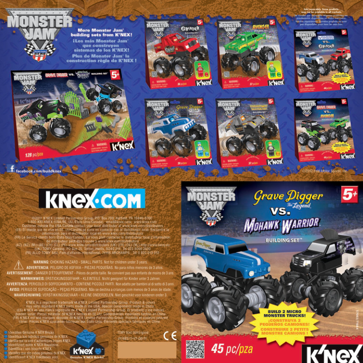 Monster Jam Grave Digger Legend vs Mohawk Warrior Micro 57083