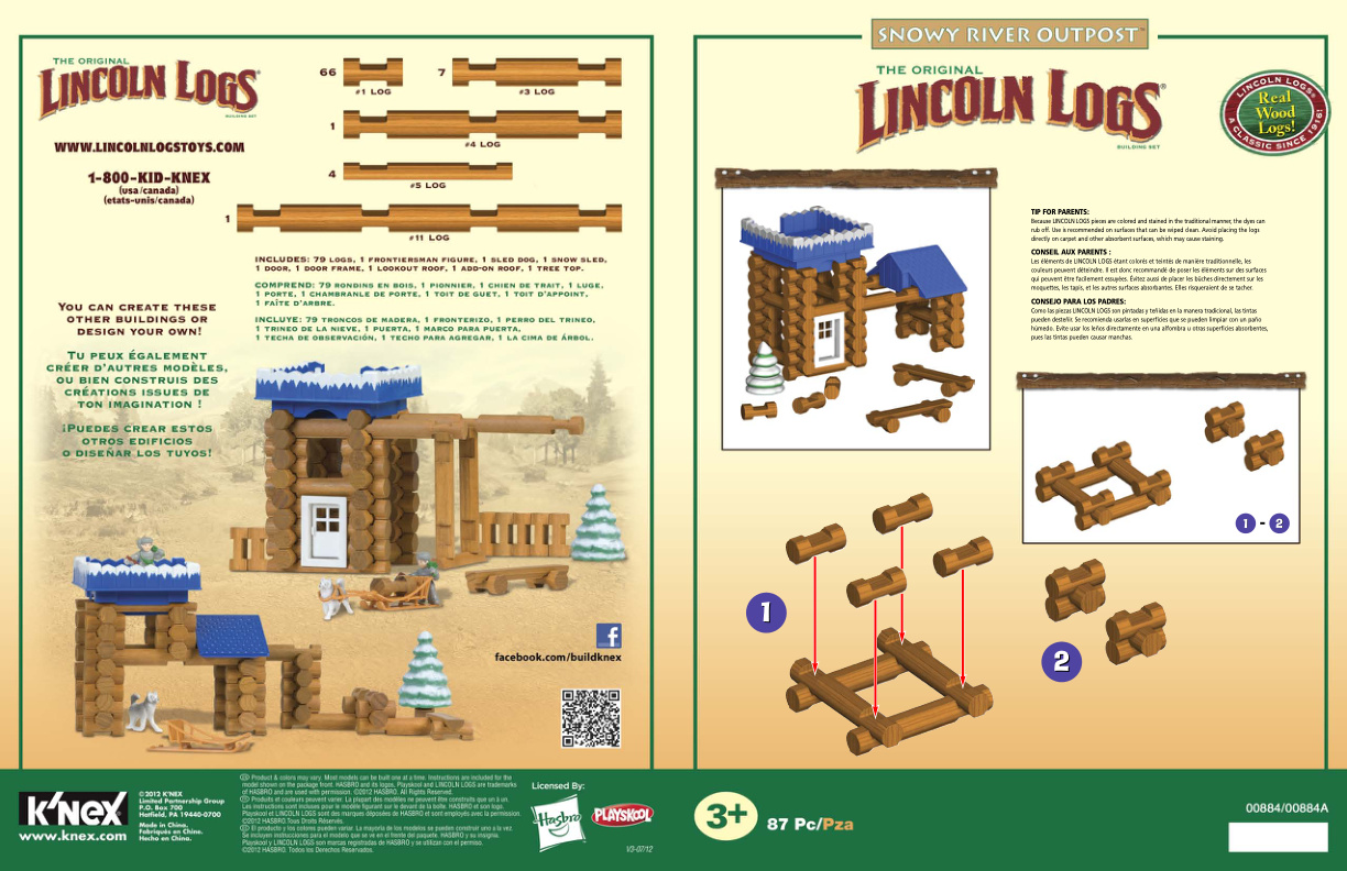oledickfoggy Knock on wood おまけ付き Lincoln Logs Snowy River Outpost 00884 | Knex.Parts
