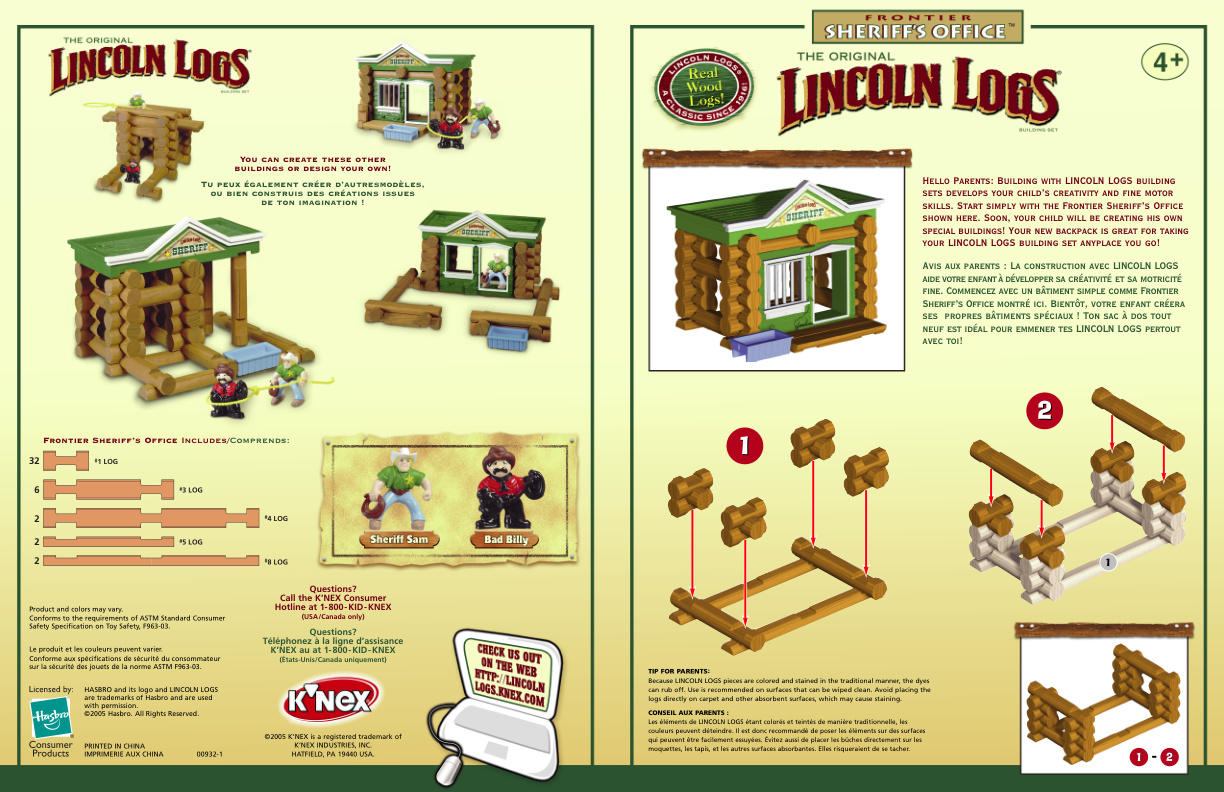 Lincoln Logs Sheriffs Office 00932 | Knex.Parts