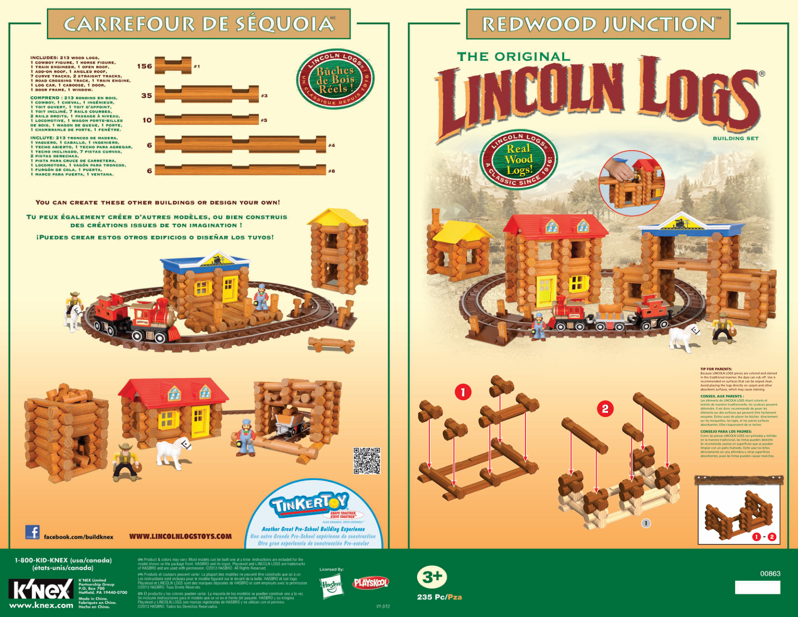 Lincoln Logs Redwood Junction 00863 | Knex.Parts