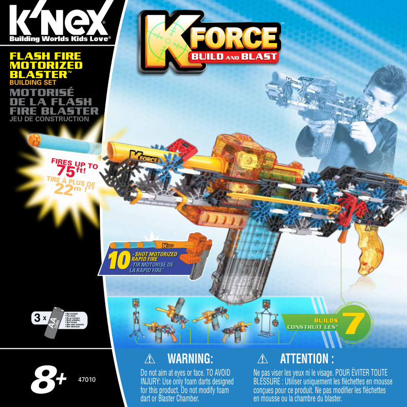 knknページ K FORCE Flash Fire Motorized Blaster 47010 | Knex.Parts