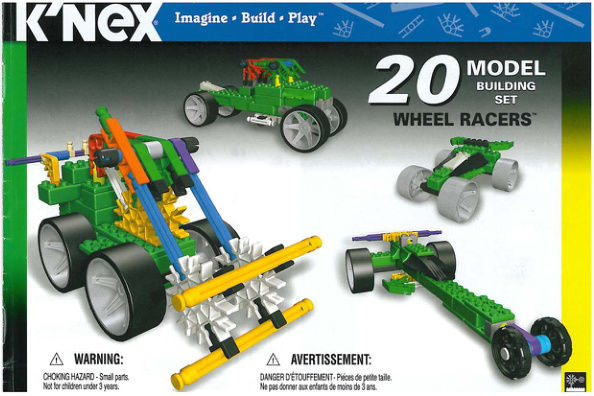Cotton Wheel Racers 20 Model Builiding Set Wheel Racers 12310 | Knex.Parts